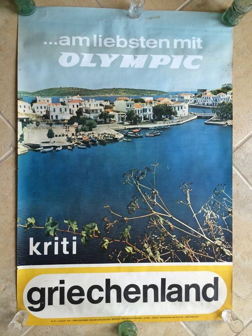 Original Vintage Griechenland Travel Poster
