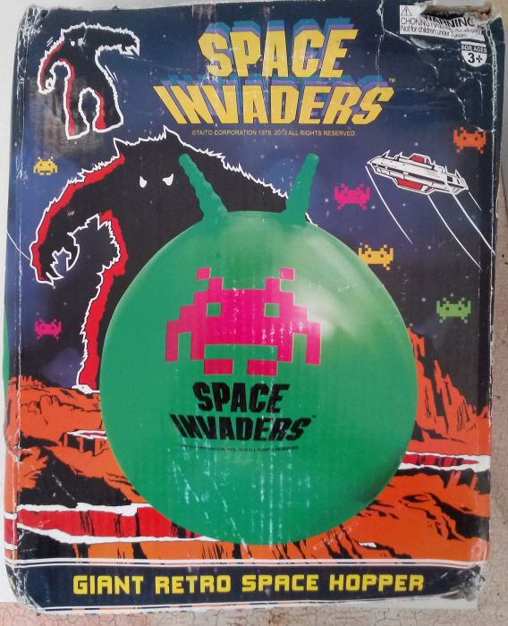 (2) Space Invaders Giant Retro Space Hopper With Pump [Photo 1]