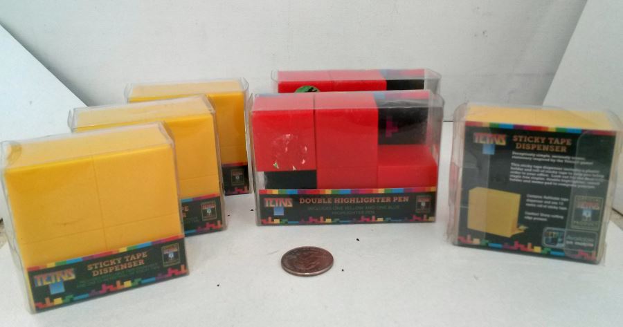 TETRIS (2) Pens & (4) Tape Dispensers [Photo 1]
