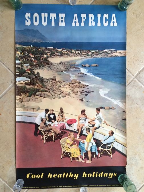 Original Vintage South Africa Travel Poster