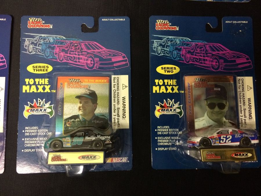 Racing Champions Die-Cast Stock Cars w/ Cards & Display Stand [Photo 3]
