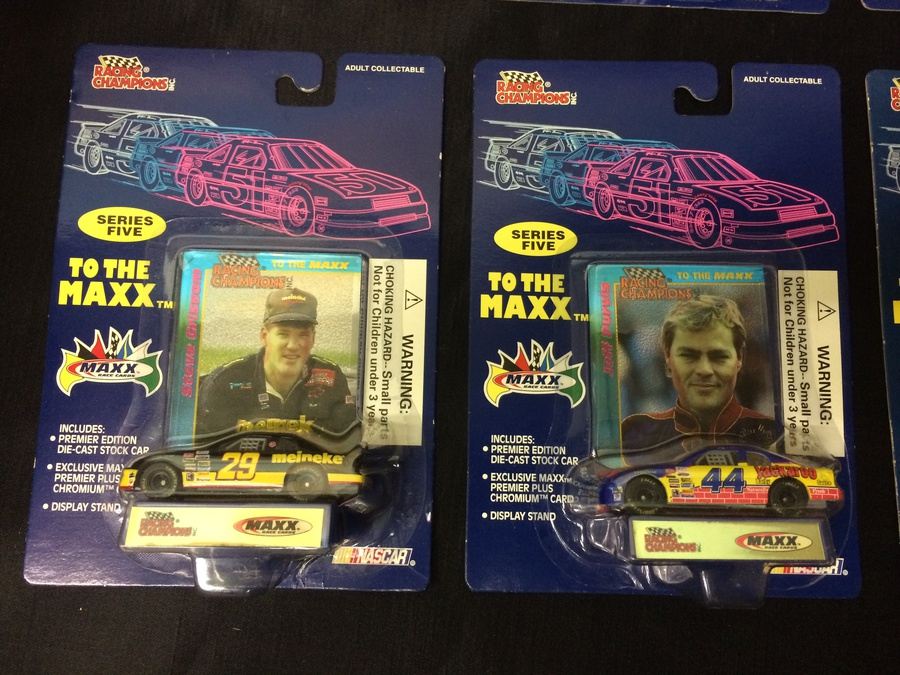 Racing Champions Die-Cast Stock Cars w/ Cards & Display Stand [Photo 2]