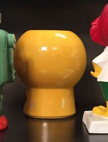 1970's Mccoy Smiley Face Ceramic Cookie Jar Yellow 'Have a Happy Day' Missing Lid [Photo 2]