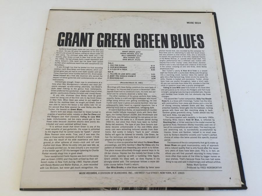 Grant Green ‎- Green Blues - Muse Records ‎- MR 5014 [Photo 2]