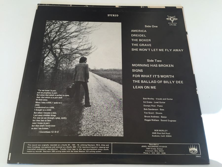 Bob Morley ‎- Through A Glass, Darkly - Jewel Records - LPS-365 [Photo 2]