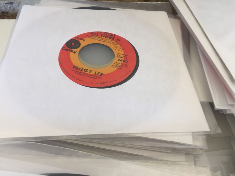 Large 45 Records Lot All With Plastic Sleeves [Photo 6]