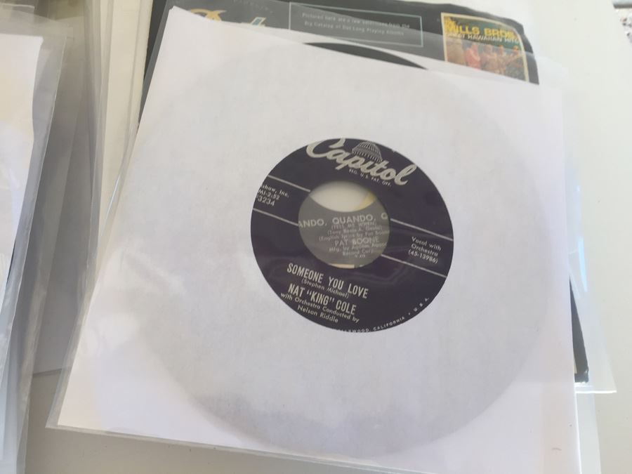 Large 45 Records Lot All With Plastic Sleeves [Photo 14]