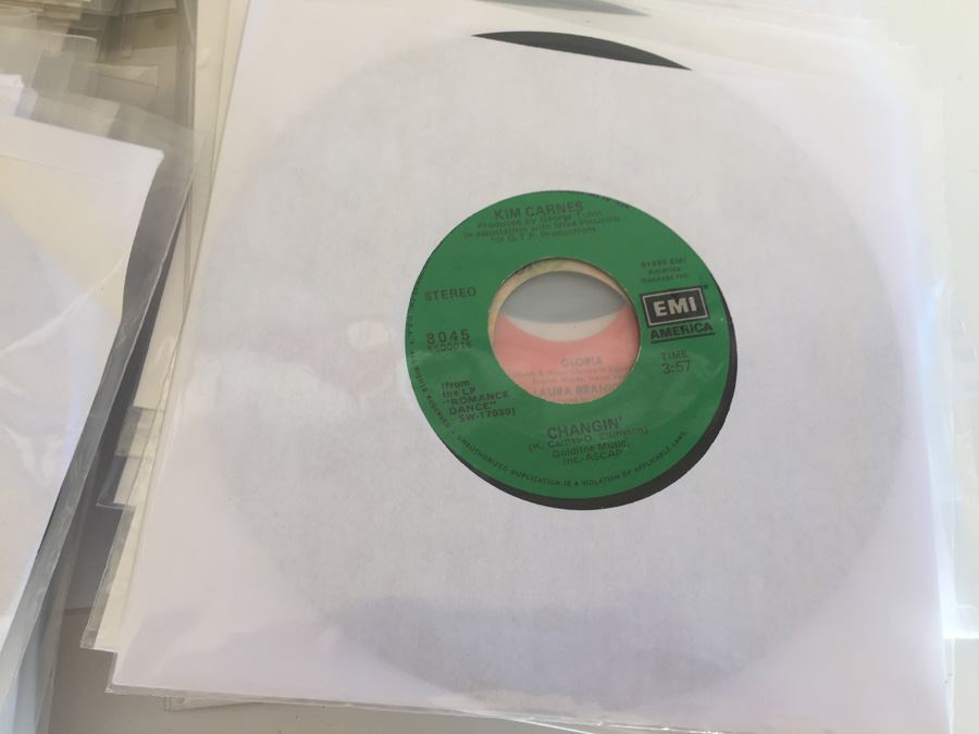 Large 45 Records Lot All With Plastic Sleeves [Photo 9]