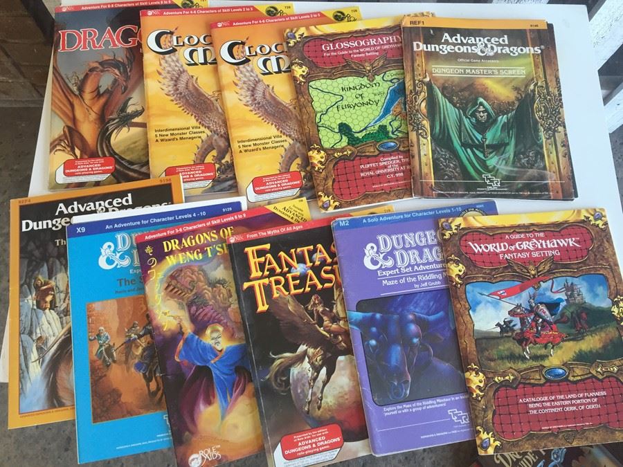 Huge Collection Of Vintage Advanced Dungeons & Dragons Books And ...