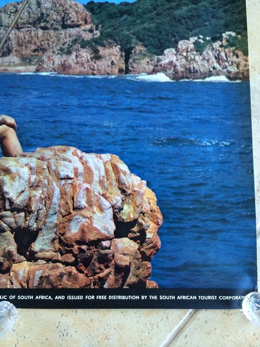 Original Vintage South Africa Travel Poster - Fishing [Photo 3]