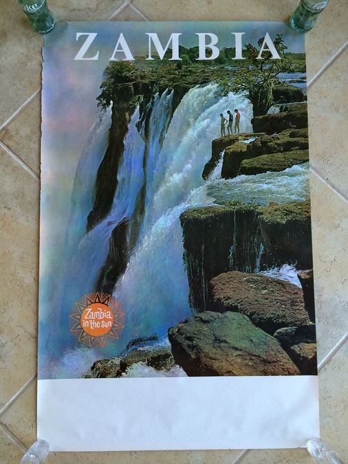 Original Vintage Zambia Travel Poster [Photo 1]
