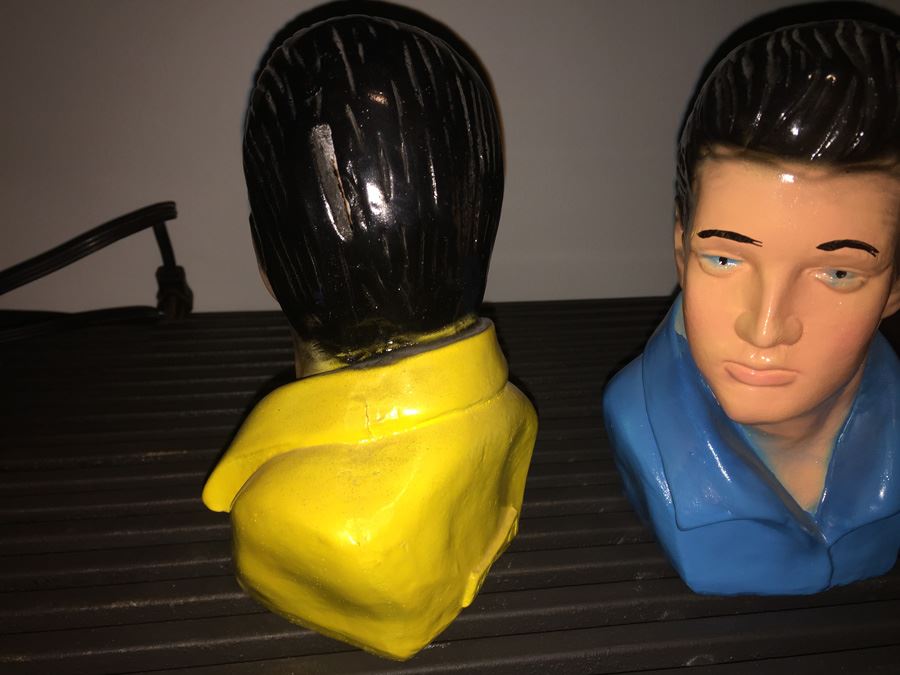 (4) Colored Elvis Ceramic Busts [Photo 5]
