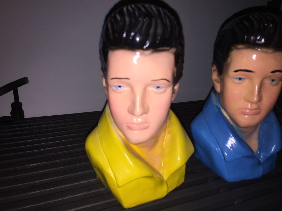 (4) Colored Elvis Ceramic Busts [Photo 2]