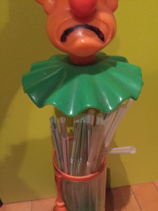 Vintage Clown Straw Caddy Holder [Photo 4]