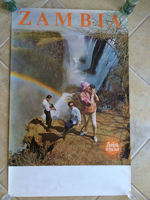 Original Vintage Zambia Travel Poster [Photo 1]