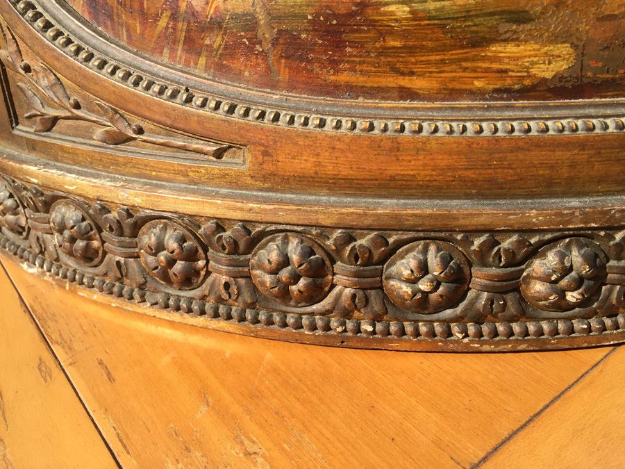 Antique French Gilt Wood Curved Glass Curio Cabinet [Photo 6]