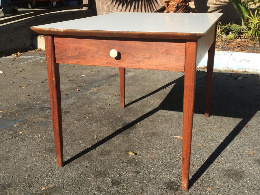 Wooden Mid-Century Side Table