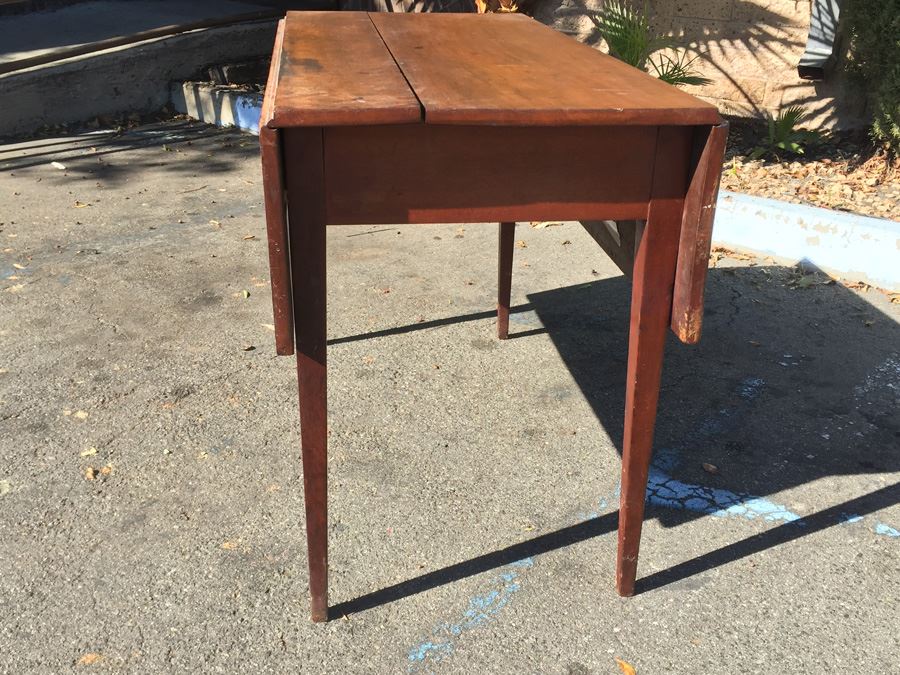 Antique Drop-Leaf Gate-Leg Dining Table Possibly Heppelwhite  [Photo 2]