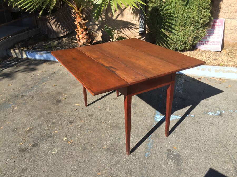 Antique Drop-Leaf Gate-Leg Dining Table Possibly Heppelwhite  [Photo 7]