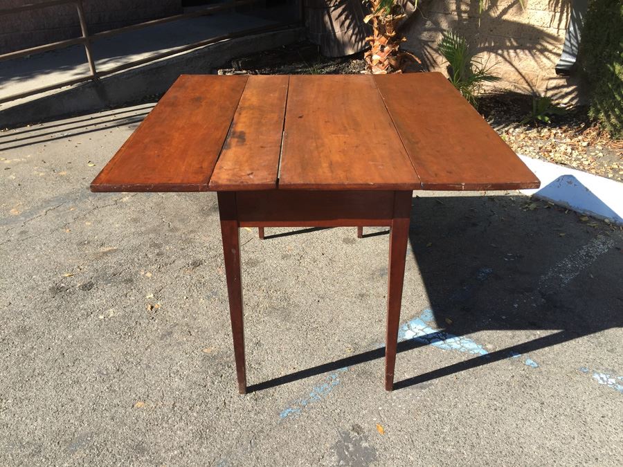 Antique Drop-Leaf Gate-Leg Dining Table Possibly Heppelwhite  [Photo 8]