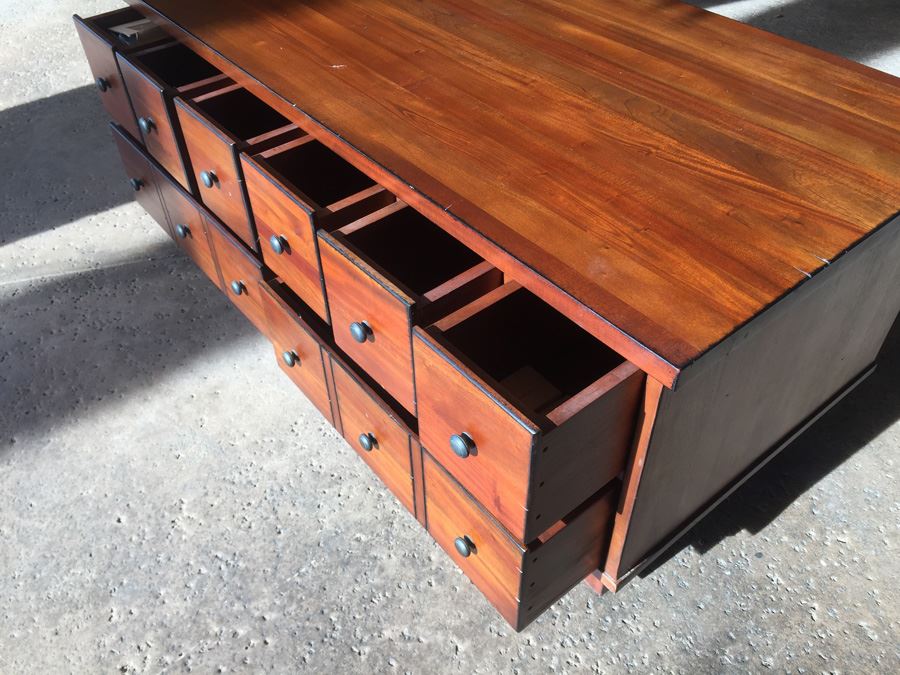 Large Wooden Coffee Table With Plenty Of Storage [Photo 2]
