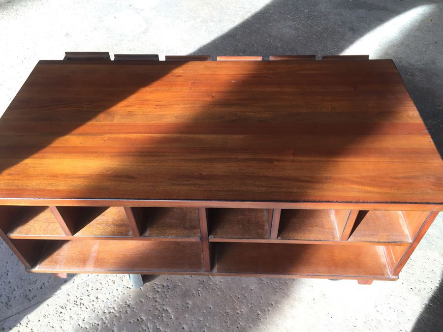 Large Wooden Coffee Table With Plenty Of Storage [Photo 8]