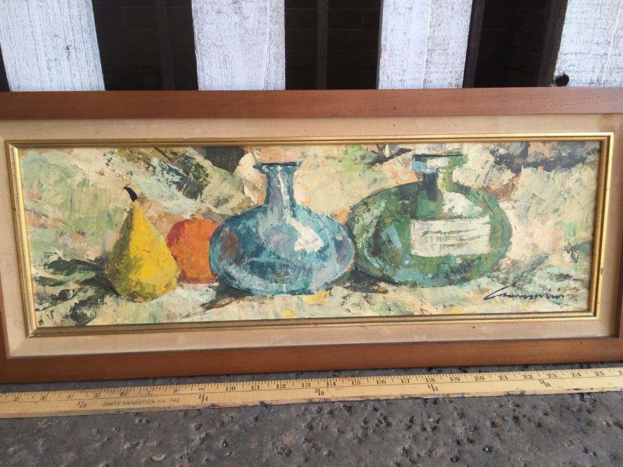 Signed Original Mid-Century Still Life Oil Painting [Photo 4]