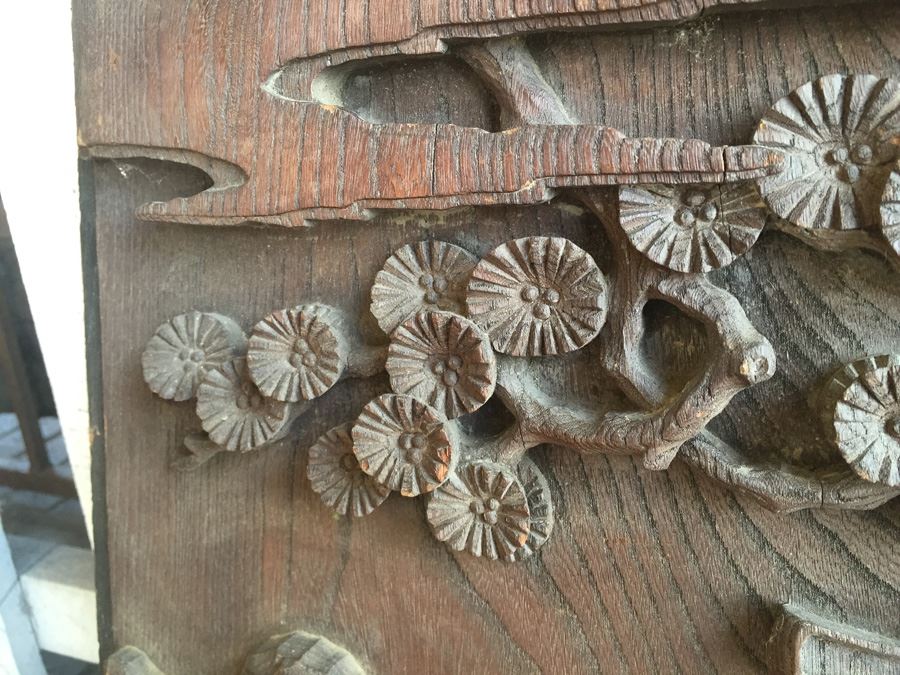 Asian Wood Carving Depicting Warrior And Dragon Serpent [Photo 13]