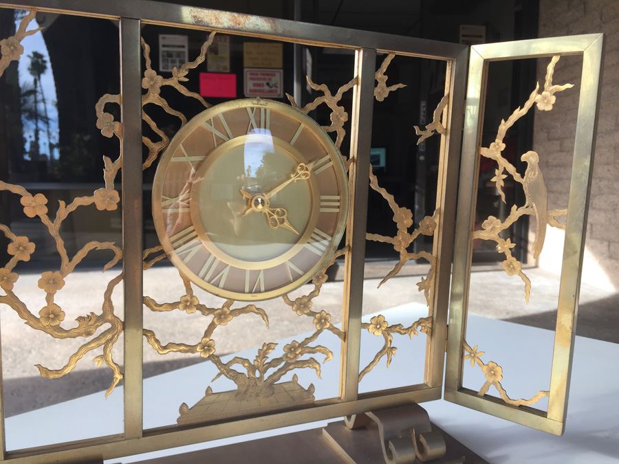 French Brass Clock Retailed By Spaulding & Co. - Movement Has Been Modernized [Photo 12]