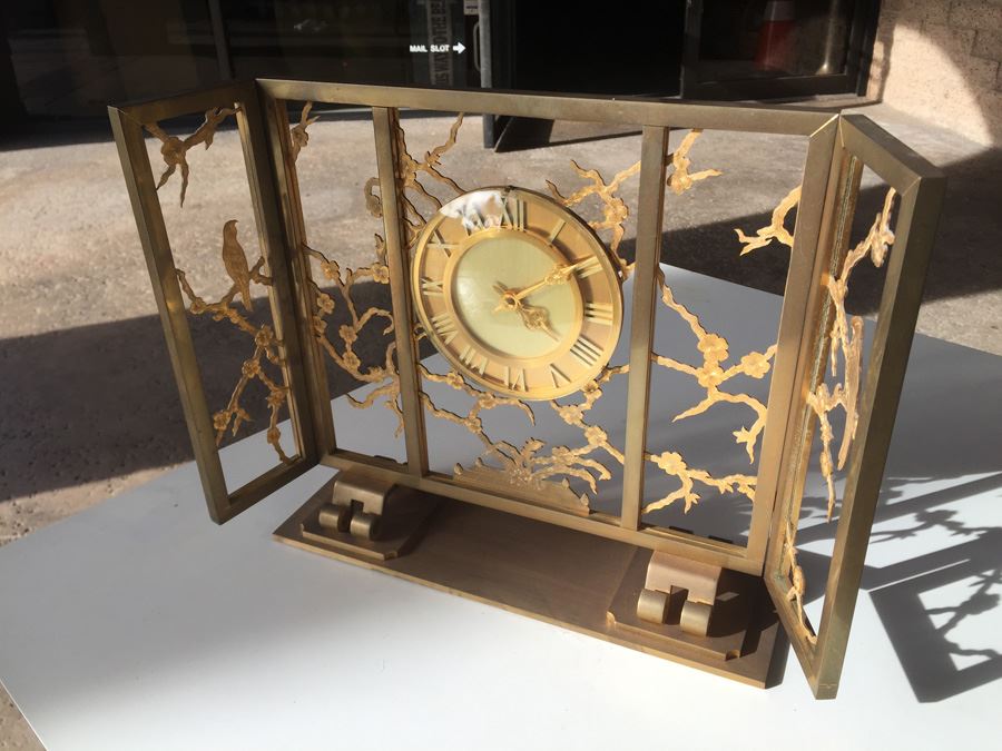 French Brass Clock Retailed By Spaulding & Co. - Movement Has Been Modernized [Photo 4]