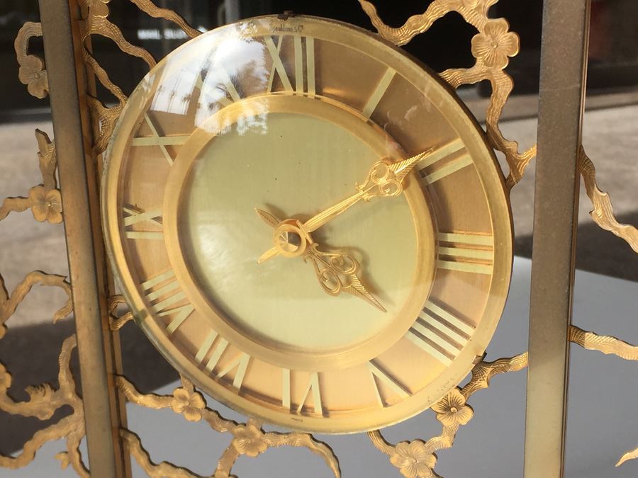 French Brass Clock Retailed By Spaulding & Co. - Movement Has Been Modernized [Photo 8]