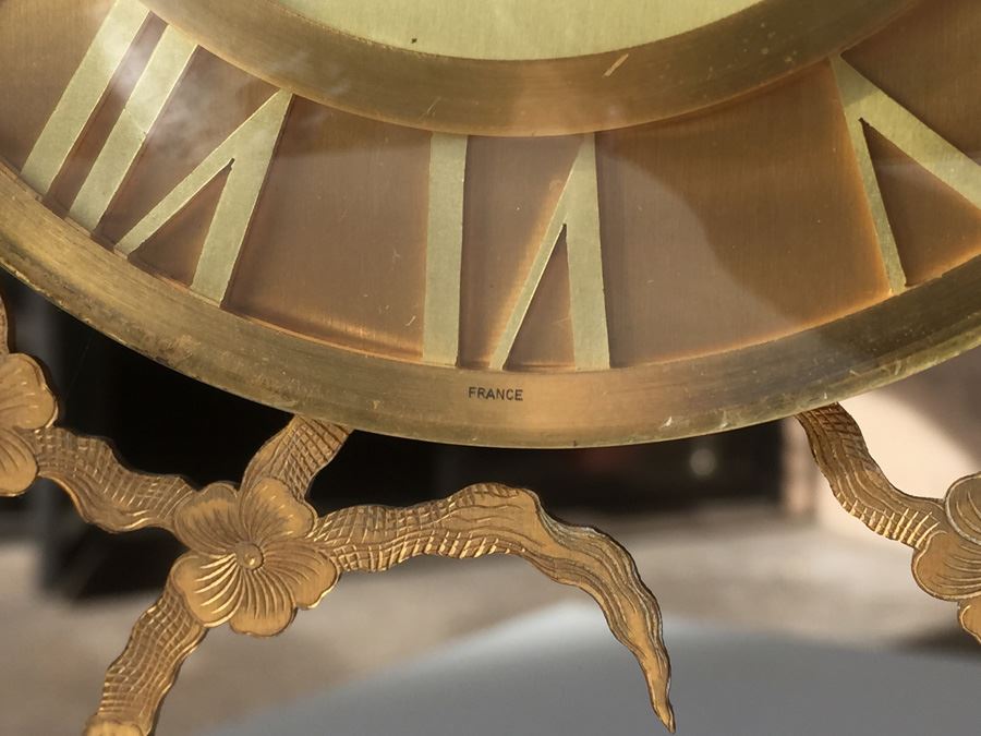 French Brass Clock Retailed By Spaulding & Co. - Movement Has Been Modernized [Photo 3]