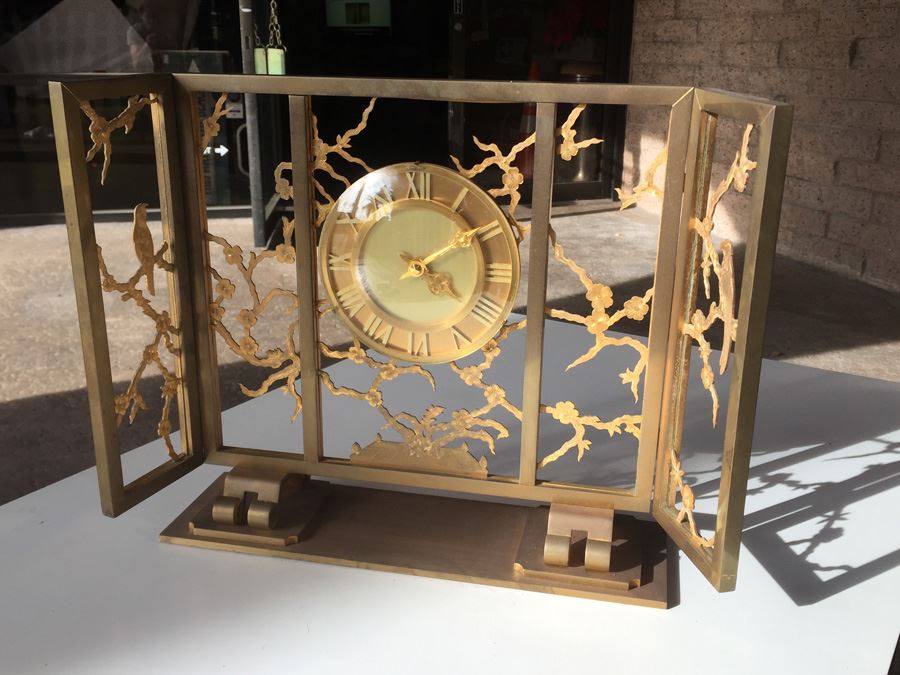 French Brass Clock Retailed By Spaulding & Co. - Movement Has Been Modernized [Photo 6]