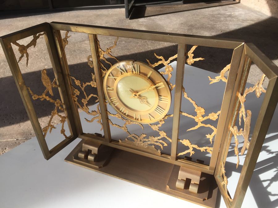French Brass Clock Retailed By Spaulding & Co. - Movement Has Been Modernized [Photo 5]