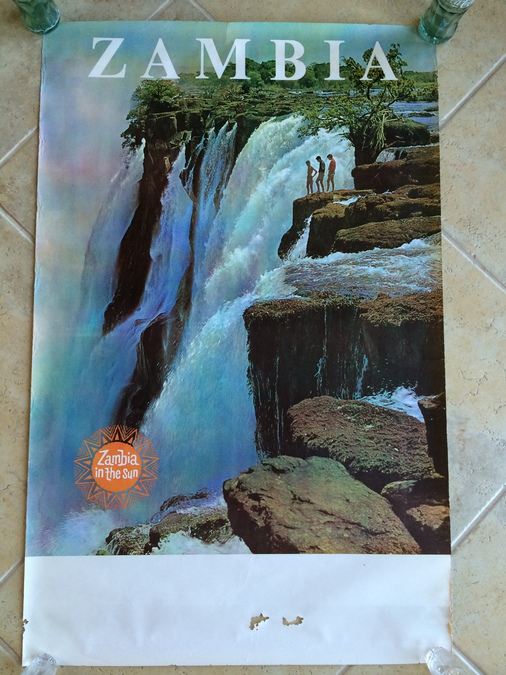 Original Vintage Zambia Travel Poster [Photo 1]