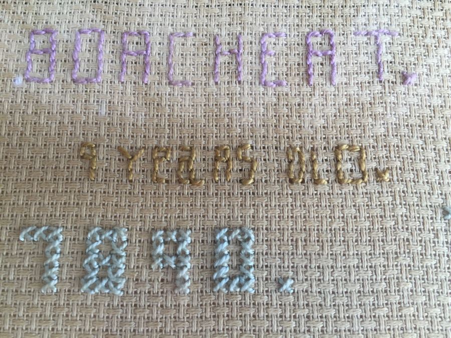 Vintage 1917 Needlework Sampler From Anaheim California [Photo 6]