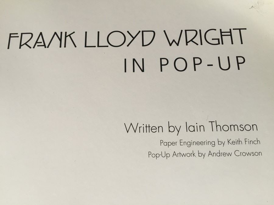 Frank Lloyd Wright Pop-Up Book [Photo 6]