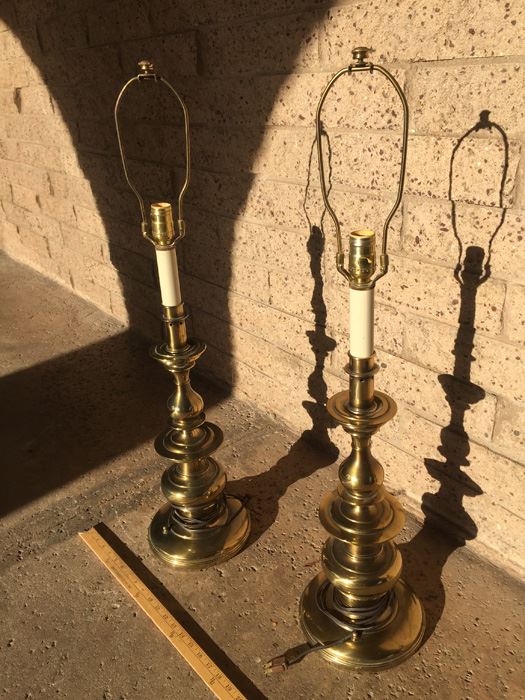 Pair Of Large Stiffel Brass Lamps [Photo 4]