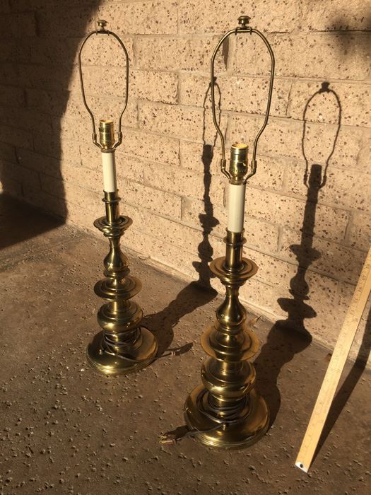 Pair Of Large Stiffel Brass Lamps [Photo 7]