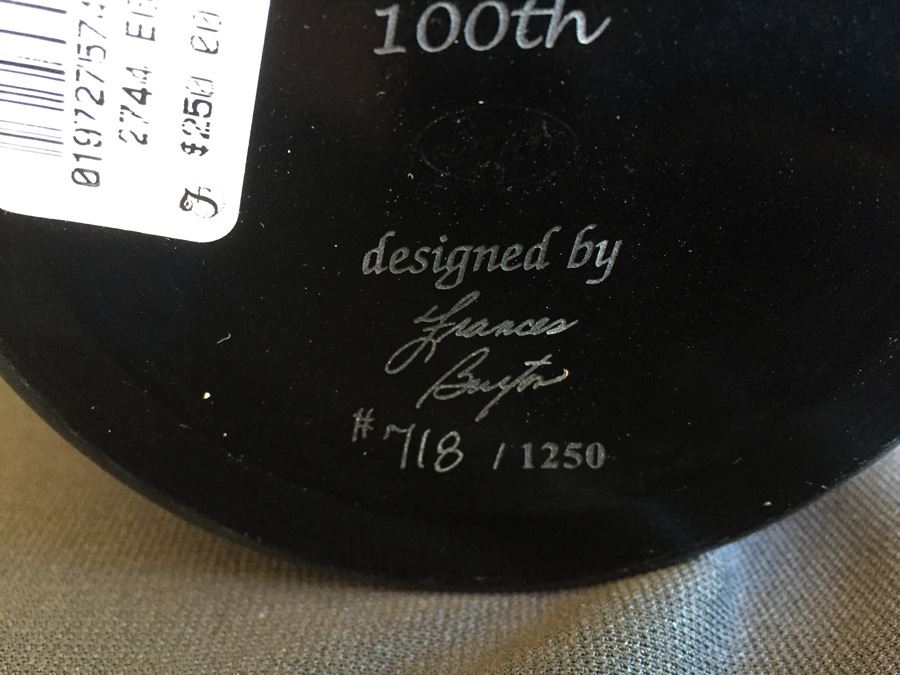 Limited Edition Fenton Art Glass Vase Of Elephants Walking By Fances Burton [Photo 11]