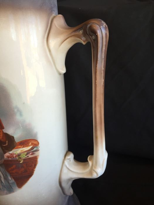 Vintage Homer Laughlin Art China Large Monks Tankard Pitcher [Photo 5]