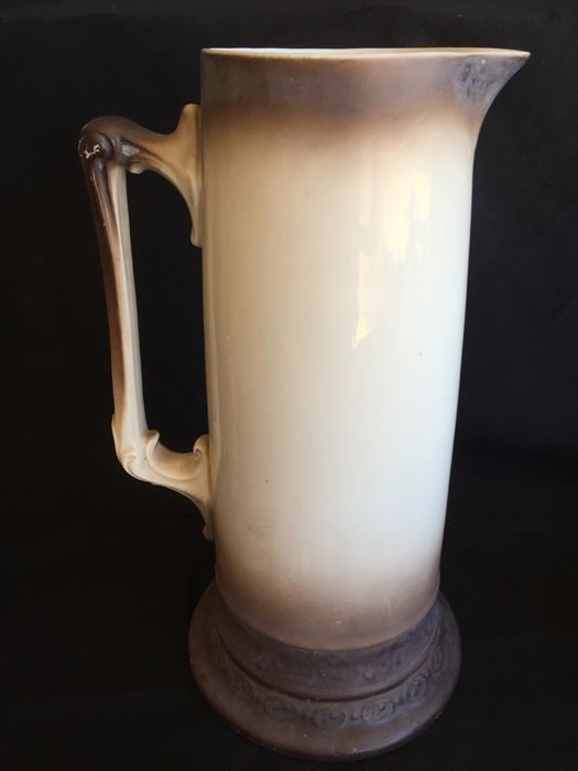 Vintage Homer Laughlin Art China Large Monks Tankard Pitcher [Photo 7]
