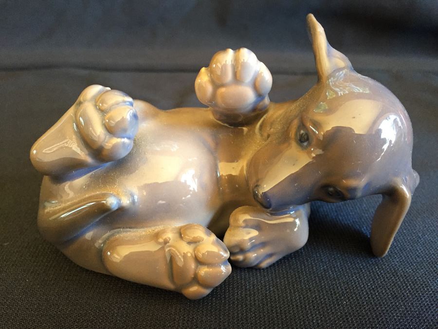 Vintage Royal Copenhagen Denmark DACHSHUND PUPPY, #1408 [Photo 2]