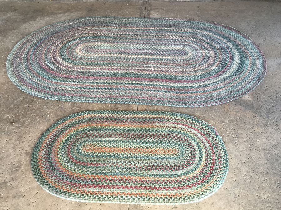 Pair Of Oval Braided Rugs
