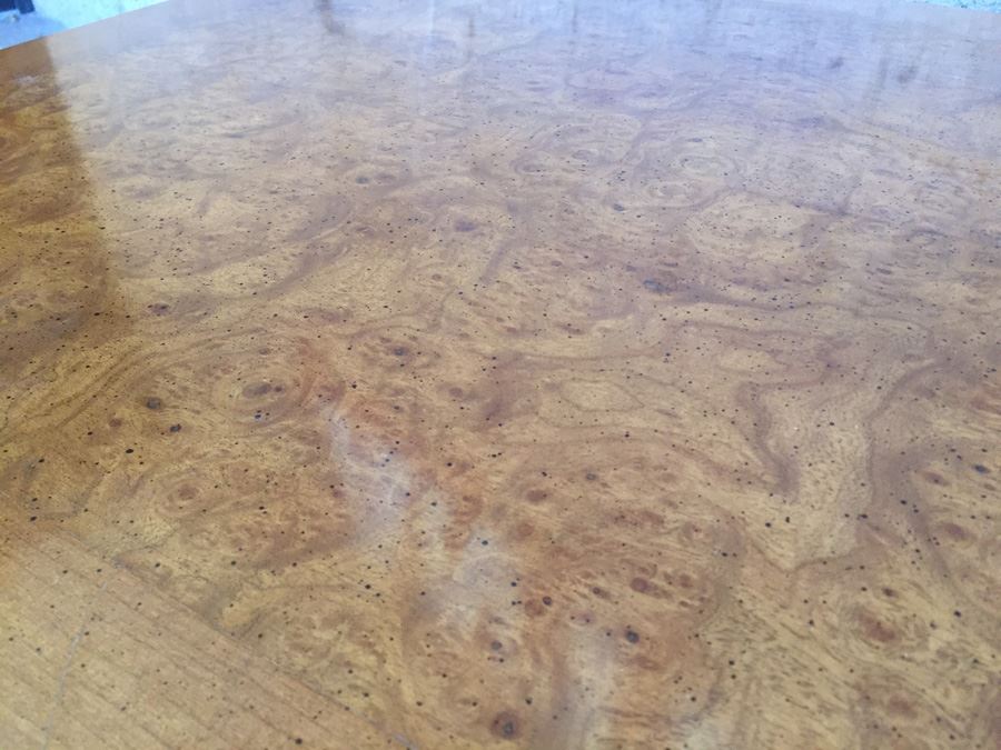 Vintage Burl Wood Side Table With Storage And Doors [Photo 4]