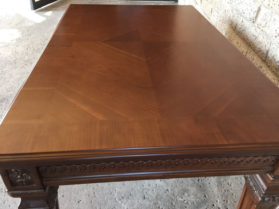 Large Rectangular Solid Wood Coffee Table [Photo 7]