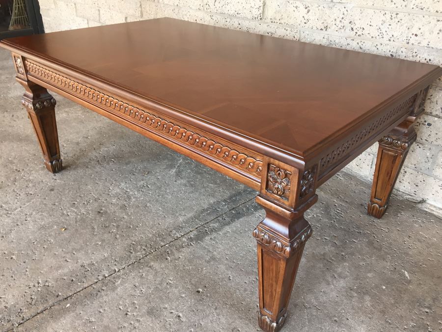 Large Rectangular Solid Wood Coffee Table [Photo 10]