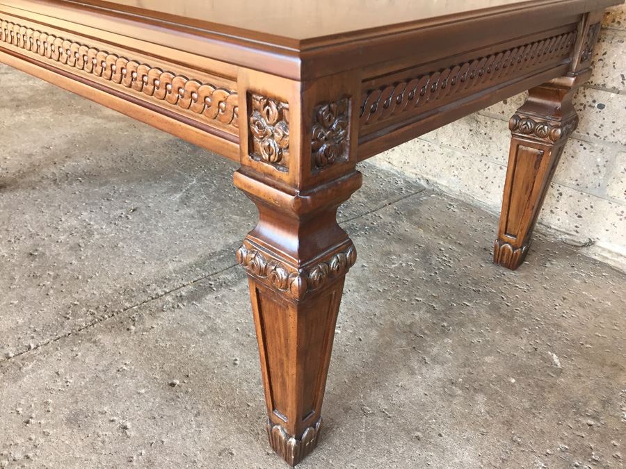 Large Rectangular Solid Wood Coffee Table [Photo 5]
