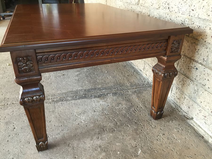 Large Rectangular Solid Wood Coffee Table [Photo 6]