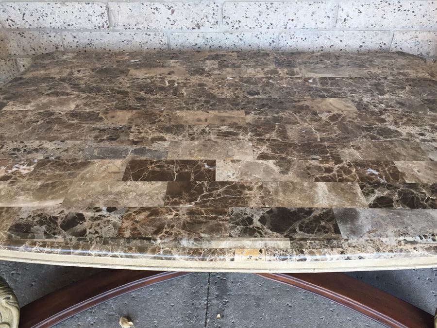 3-Piece Faux Marble Coffee Table And 2 Side Tables [Photo 4]